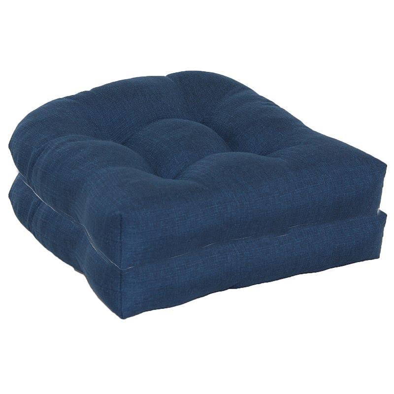 Sonoma Goods For Life Indoor Outdoor 2-piece Single Wicker Chair Cushion Set, Blue