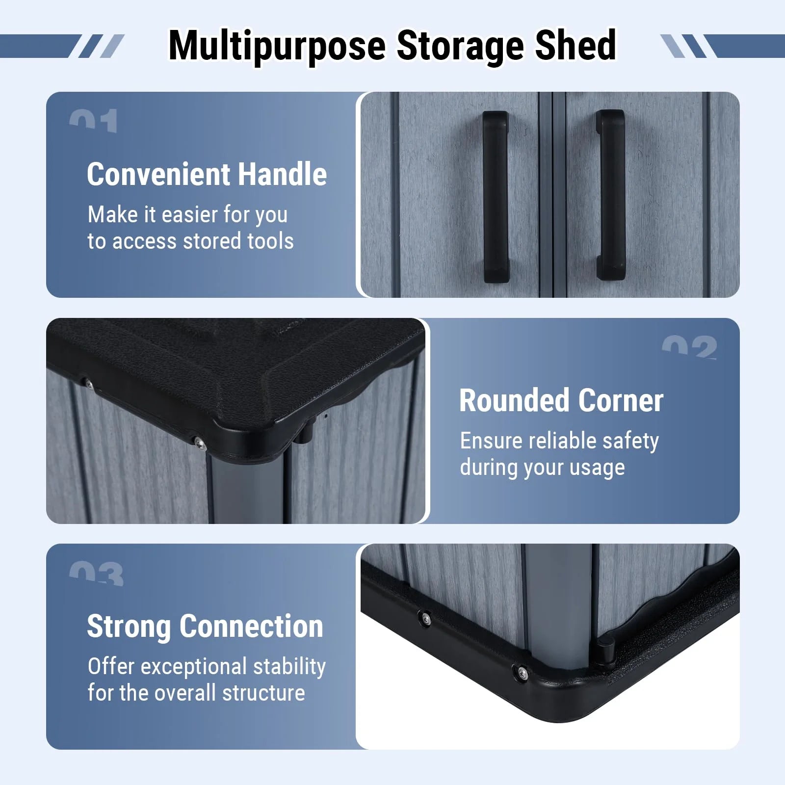 Tangkula 23.5 Cu.ft Outdoor Storage Box with Floor & Lockable Door