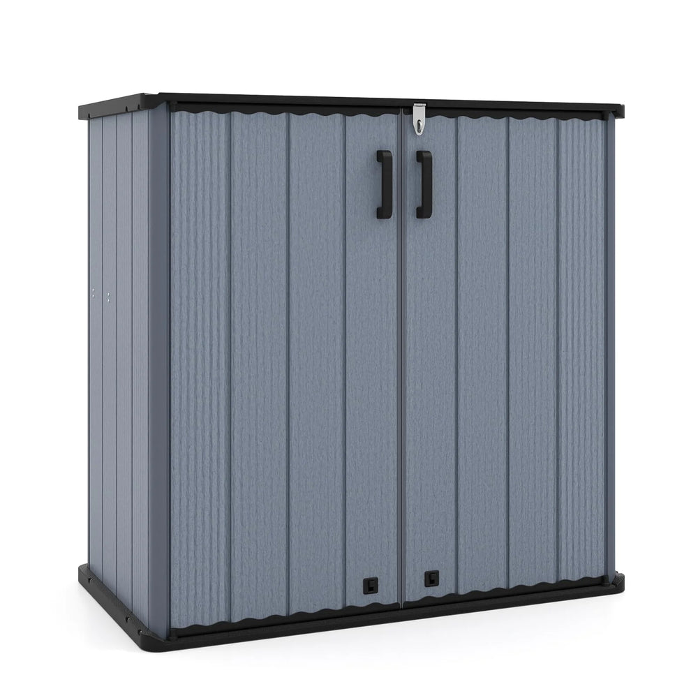 Tangkula 23.5 Cu.ft Outdoor Storage Box with Floor & Lockable Door